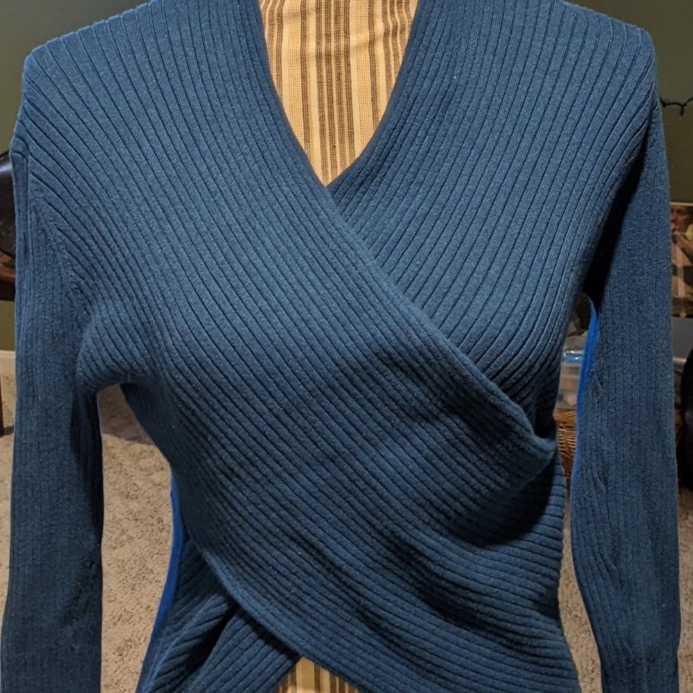 Live the Process V Criss Cross Wrap Sweater